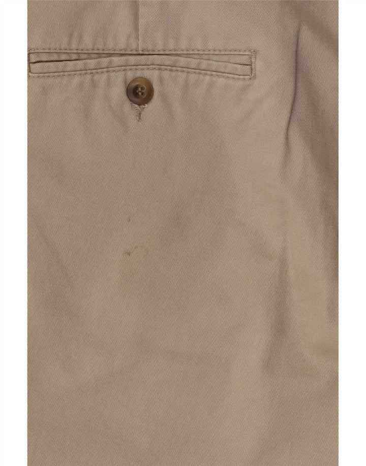 Dockers Mens Khakis Pegged Chino Shorts W33 Algodão Bege Médio