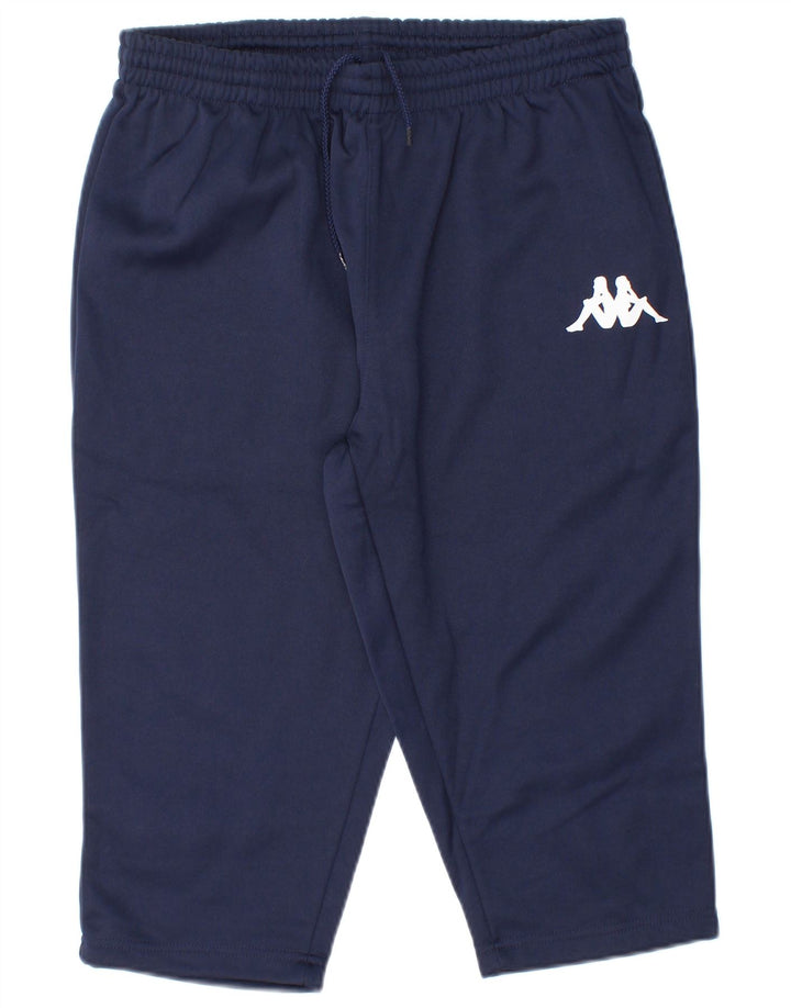 Kappa Mens Bermuda Sport Shorts Médio Azul Marinho Poliéster