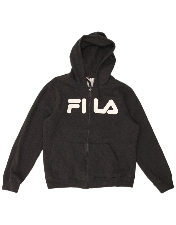 Suéter com capuz Fila Boys Graphic Zip 15-16 anos algodão cinza