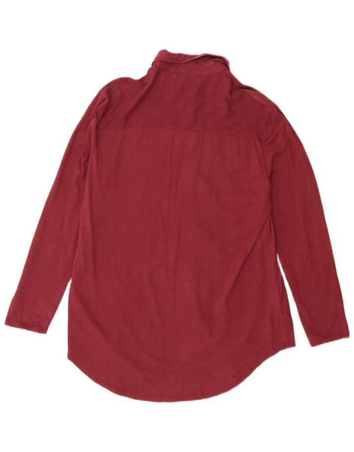Camisa feminina EDDIE BAUER Reino Unido 16 grande algodão marrom