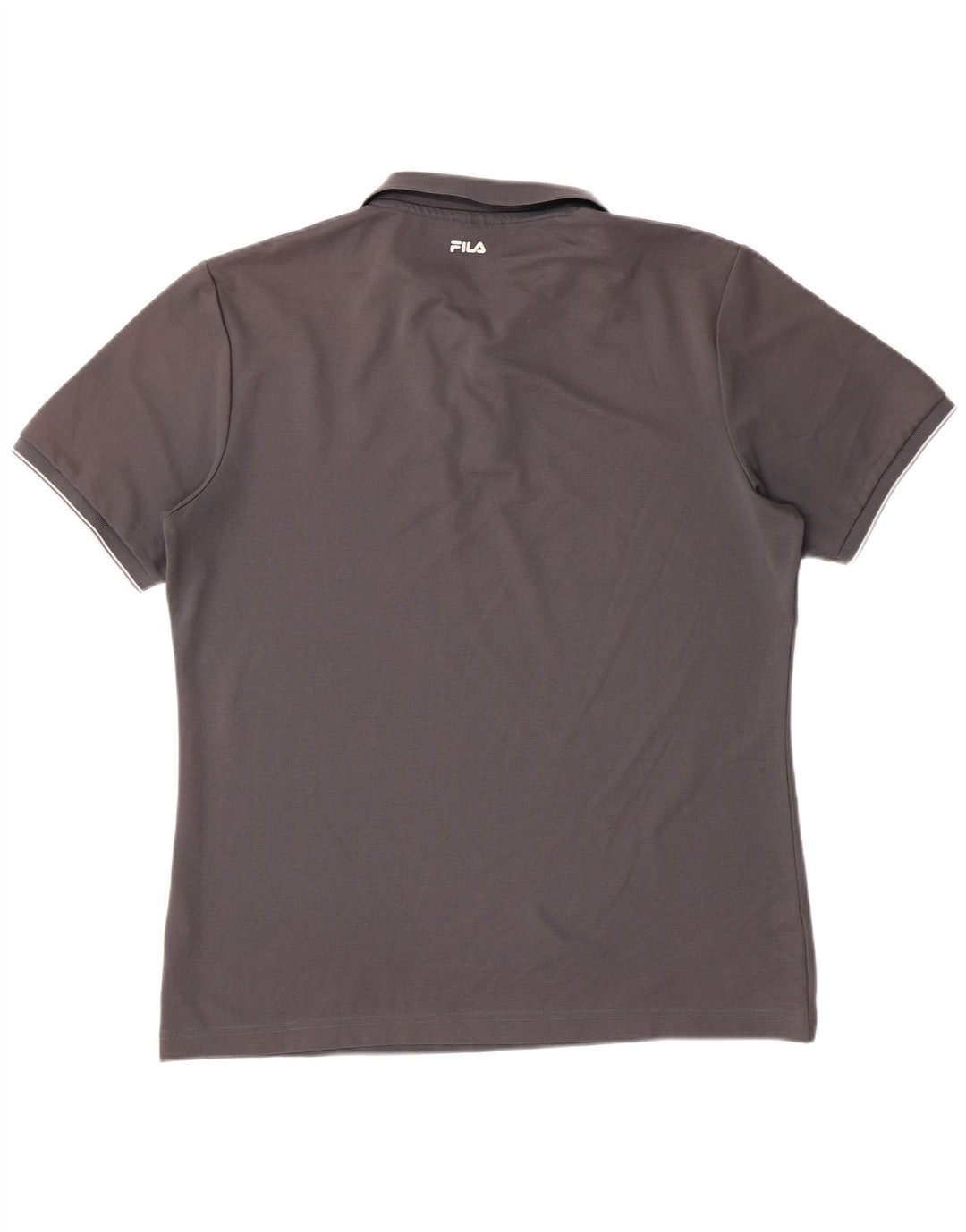 Camisa polo masculina FILA grande cinza