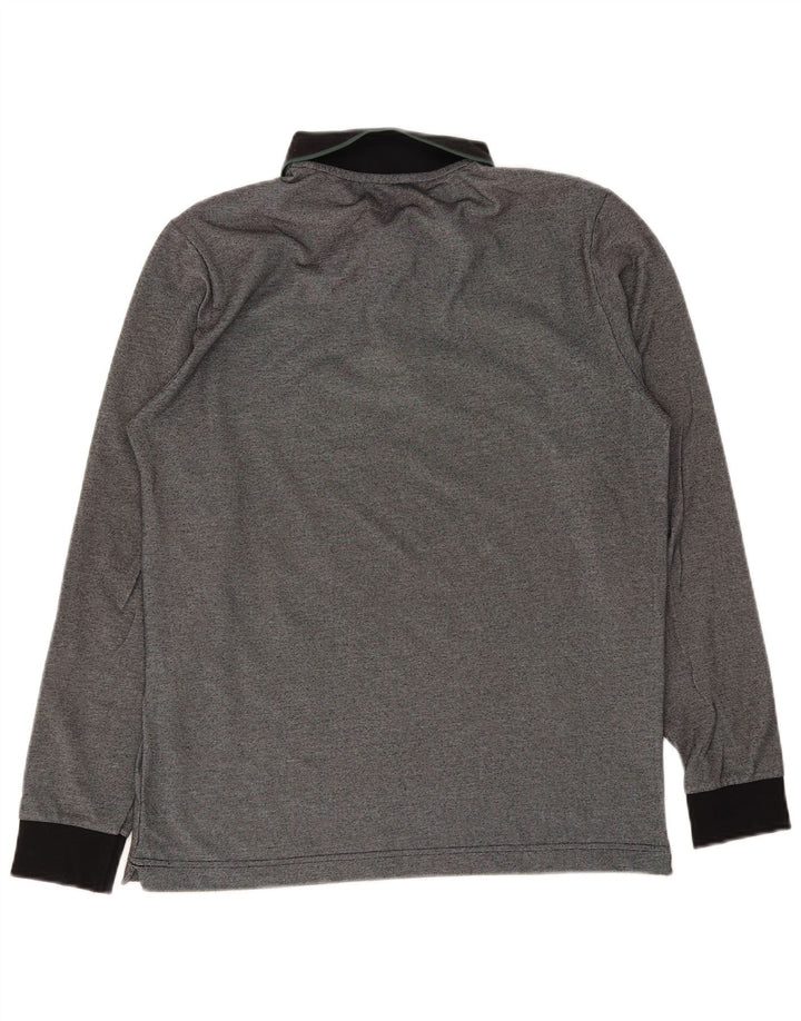 Camisa polo masculina de manga comprida Lotto cinza médio