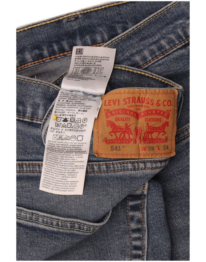Levi's Masculino 541 Tapered Jeans W38 L34 Azul Algodão