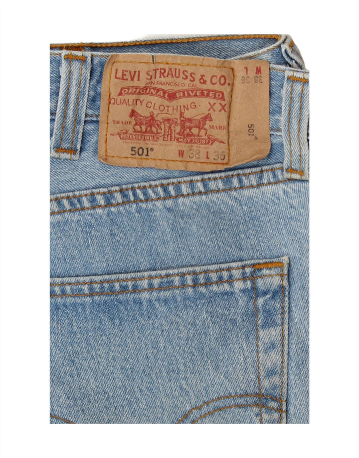 Levi's Masculino 501 Straight Jeans W38 L28 Azul Algodão