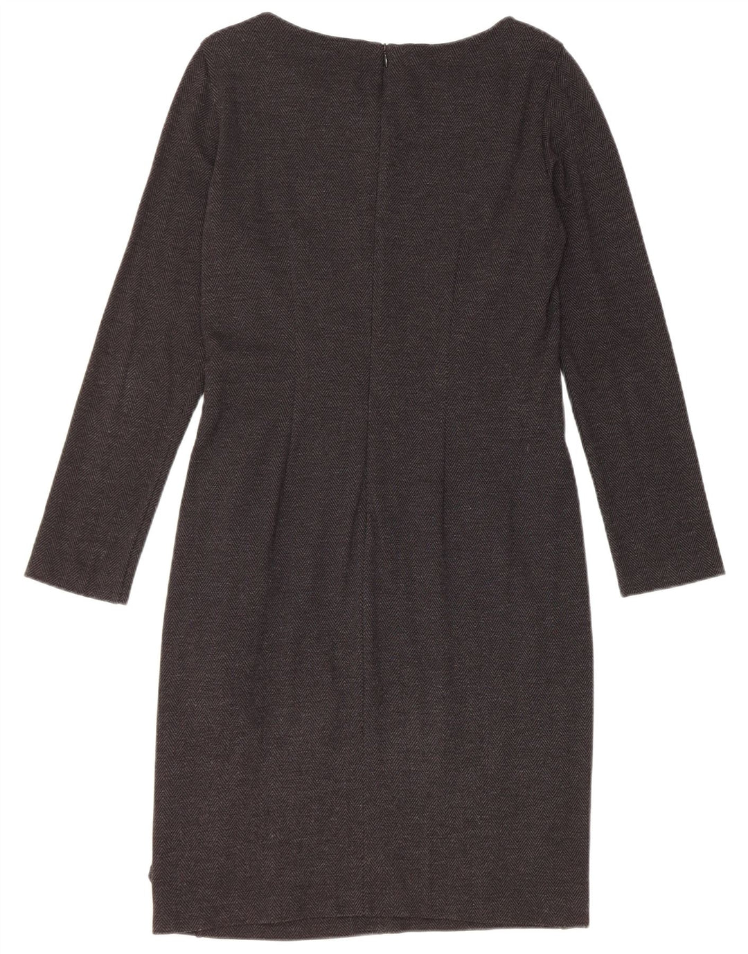 Vestido feminino Marella com bainha de manga comprida Reino Unido 12 espinha de peixe cinza médio
