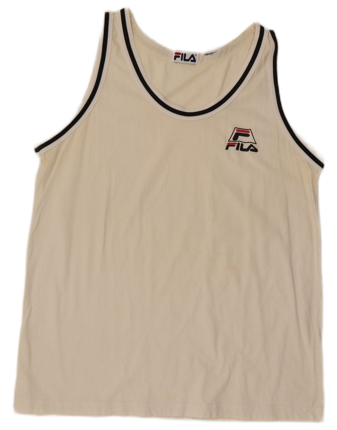 FILA Colete Masculino Top Médio Off White