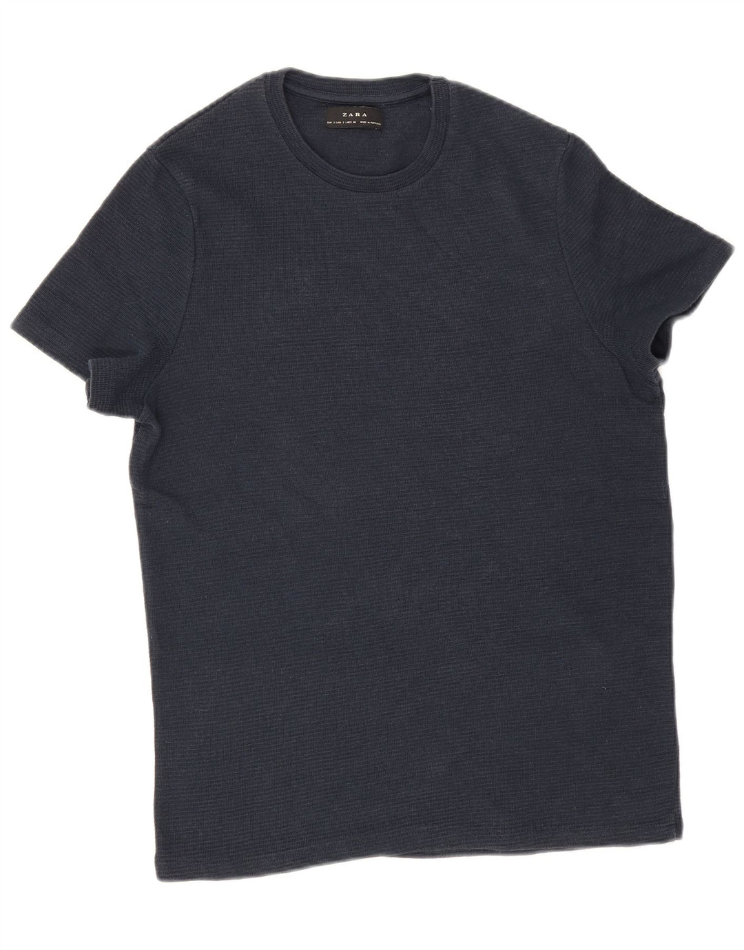 Camiseta masculina Zara Top pequeno azul marinho