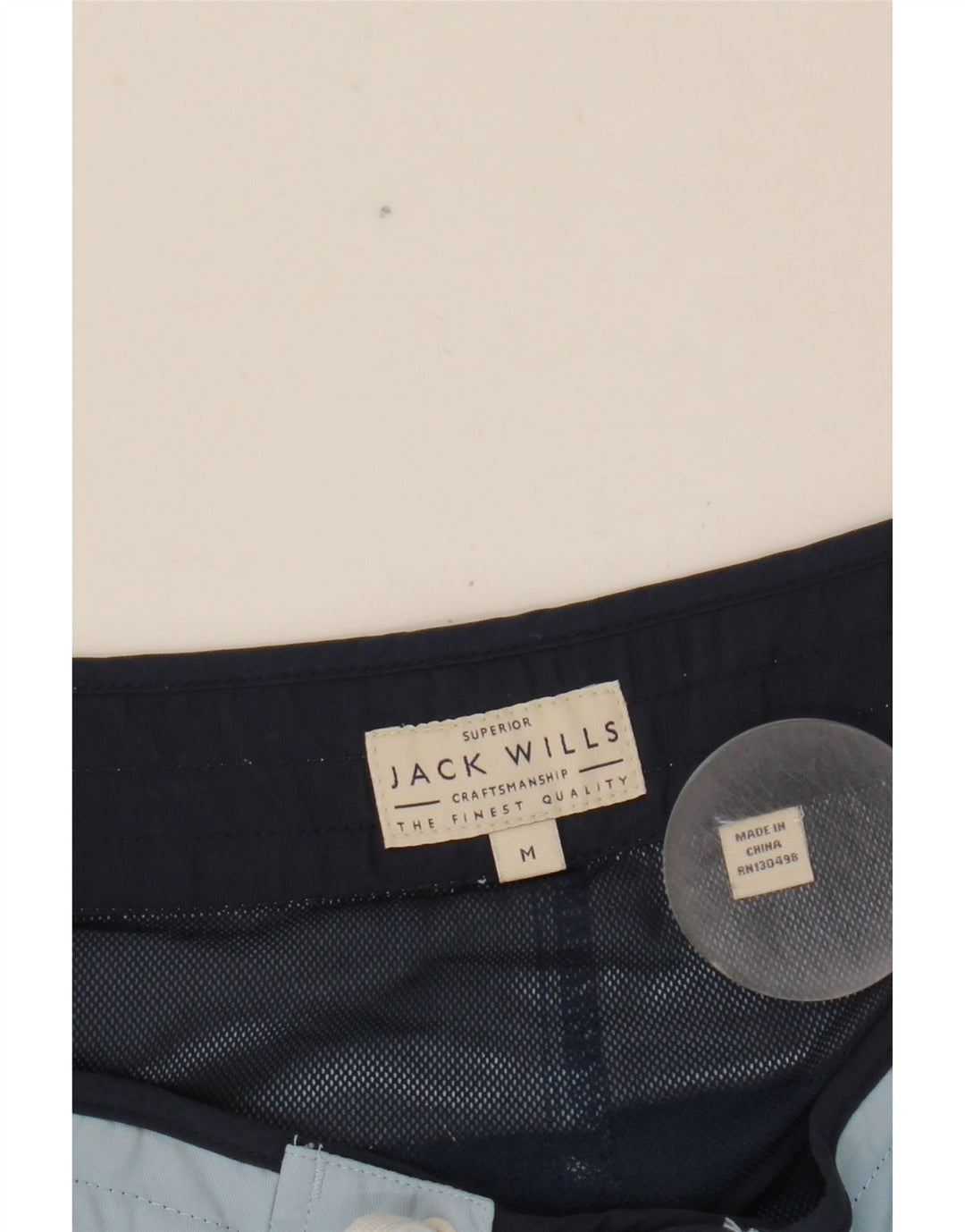 Shorts de natação masculino Jack Wills gráfico médio azul colorblock