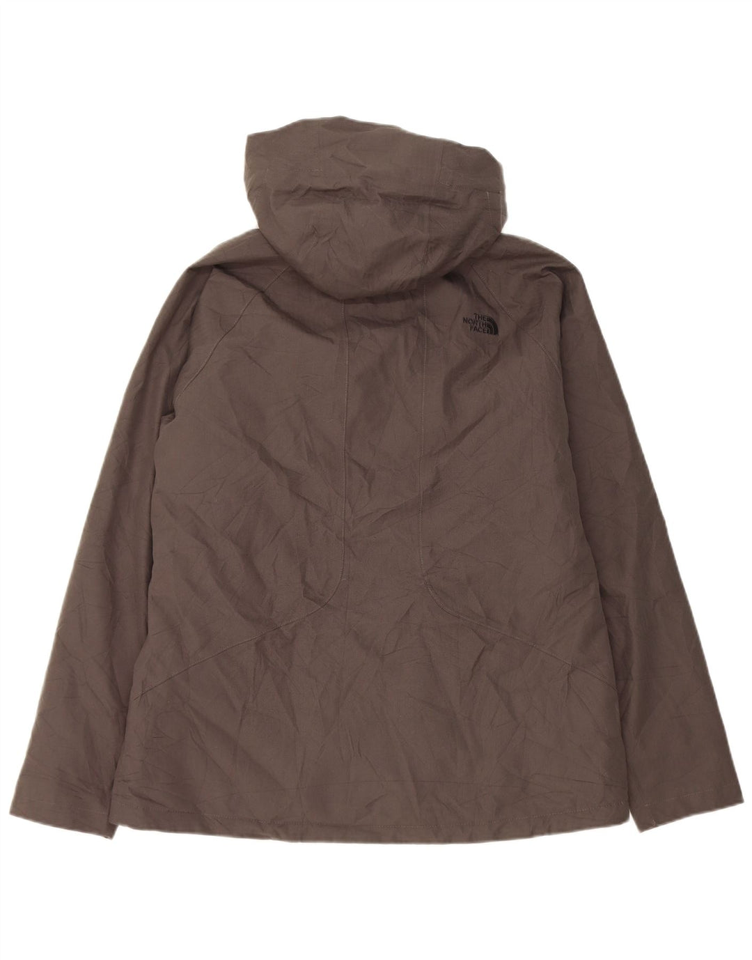Jaqueta corta-vento feminina com capuz The North Face Reino Unido 16 grande poliéster cinza