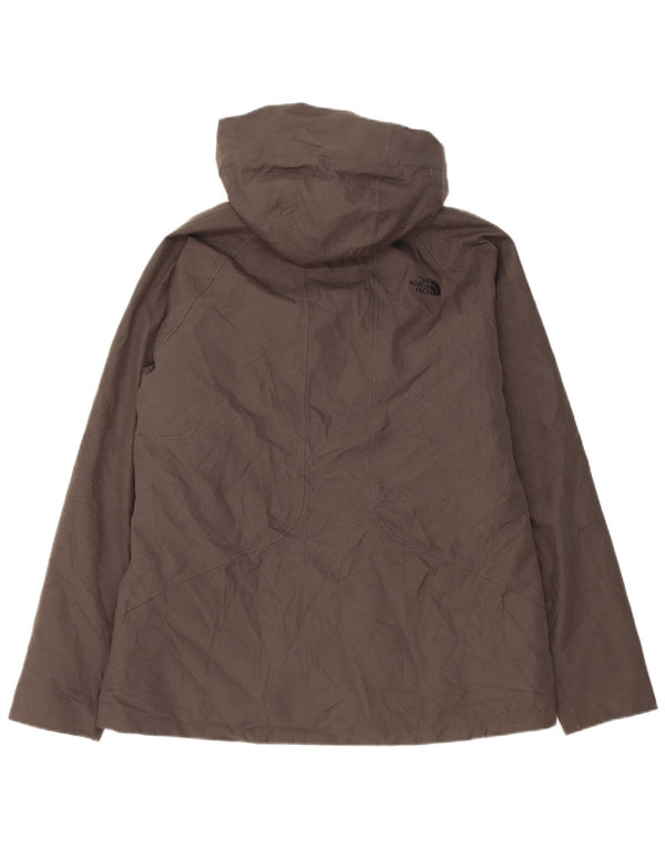 Jaqueta corta-vento feminina com capuz The North Face Reino Unido 16 grande poliéster cinza