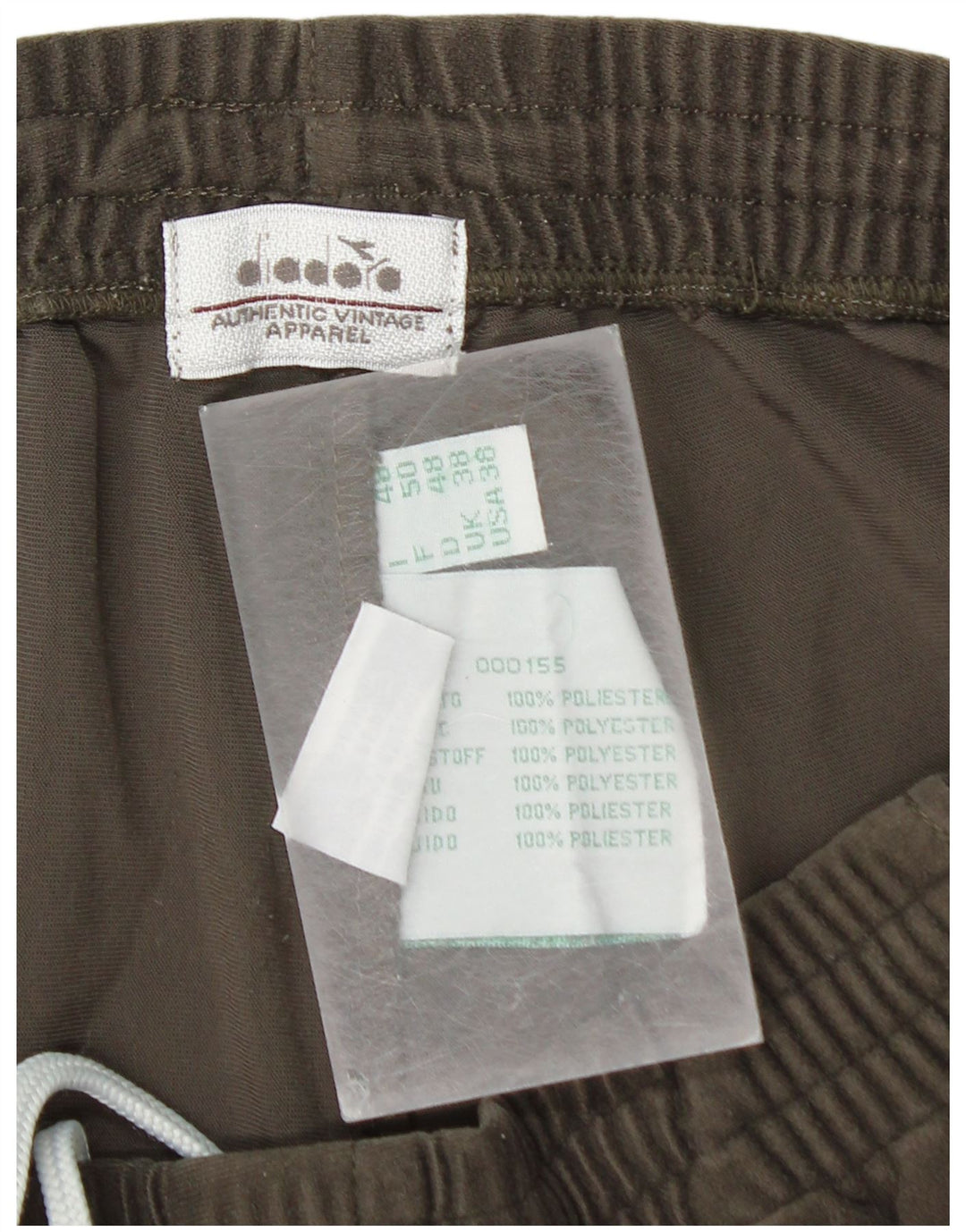 Calça de treino masculina Diadora XL cáqui poliéster