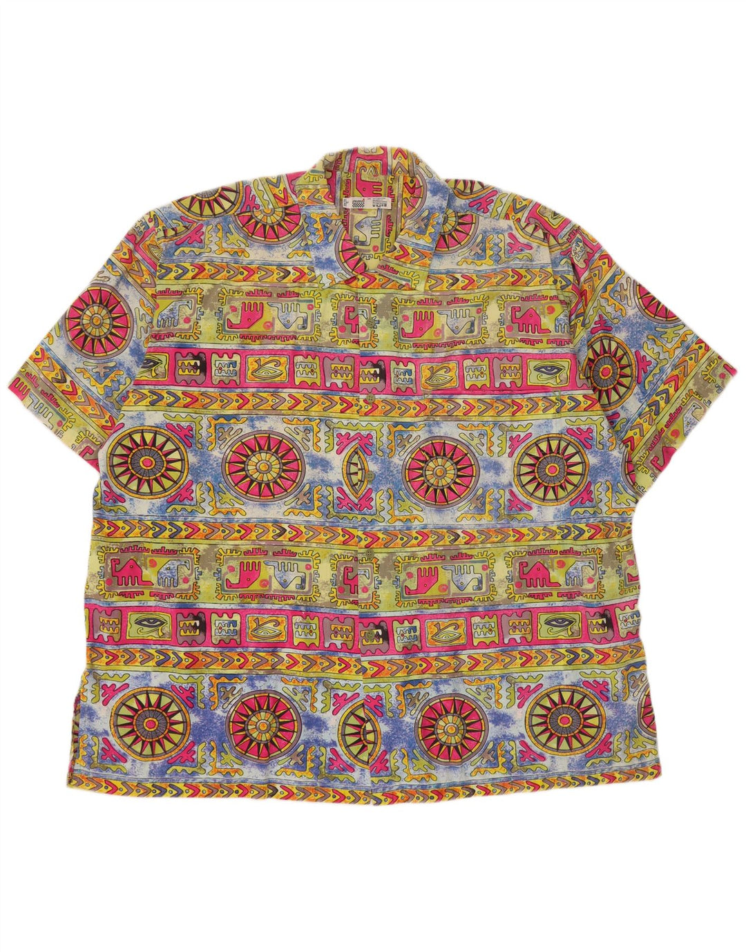 Camisa masculina Avanti com estampa abstrata tamanho 41/42 grande multicolorida