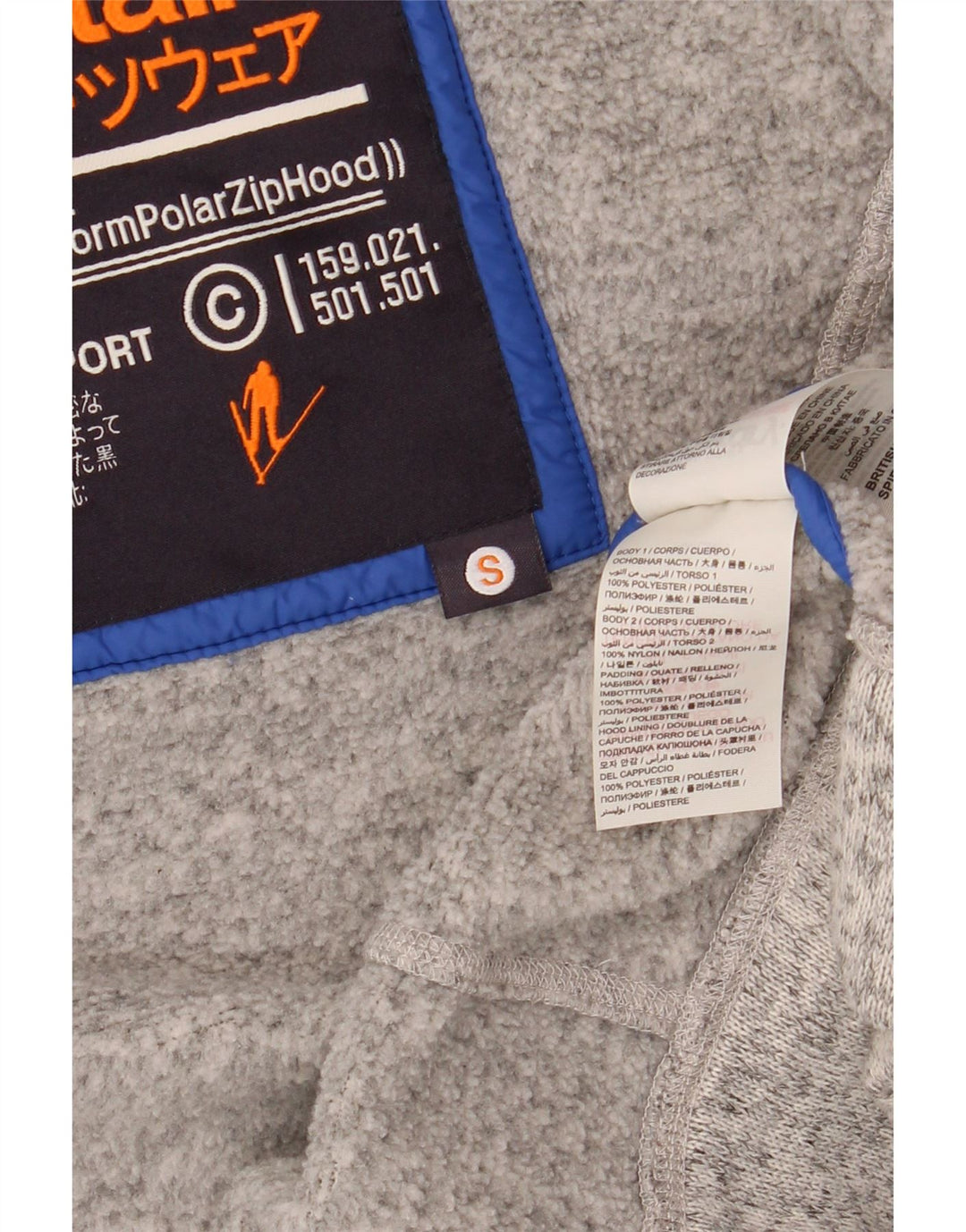 Jaqueta bomber feminina SUPERDRY com capuz UK 10 Small Grey Colourblock