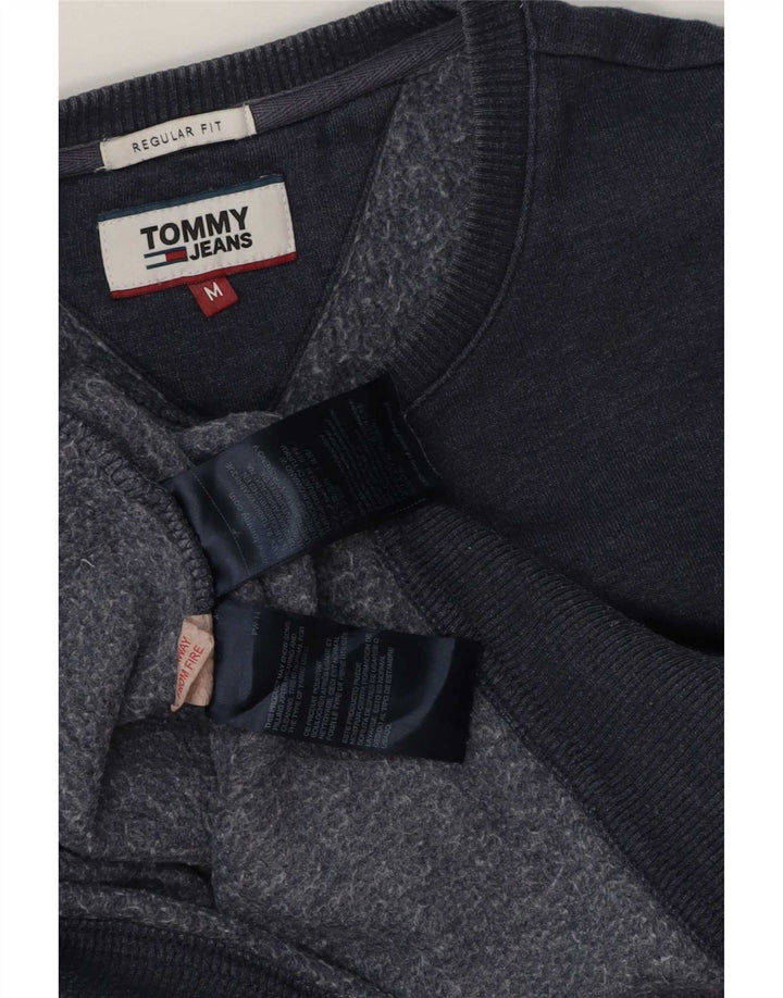 Tommy Hilfiger moletom gráfico masculino jumper médio azul marinho colorblock