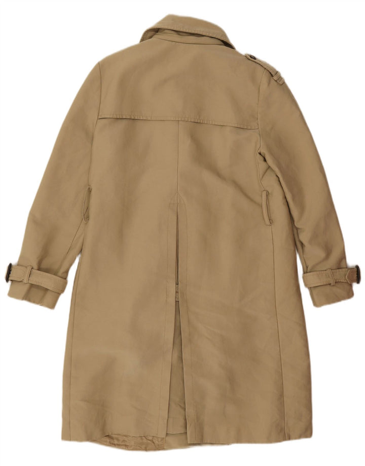 Zara Womens Trench Coat UK 14 Médio Bege Poliéster