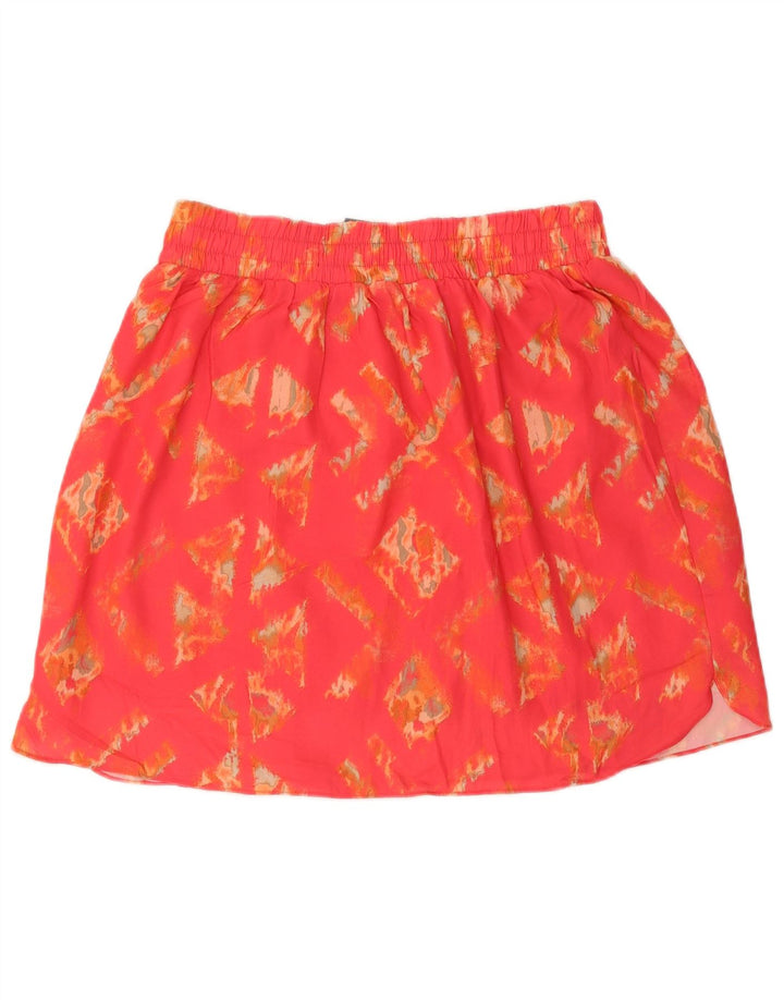 Minissaia feminina MOSSIMO grande W32 poliéster geométrico rosa