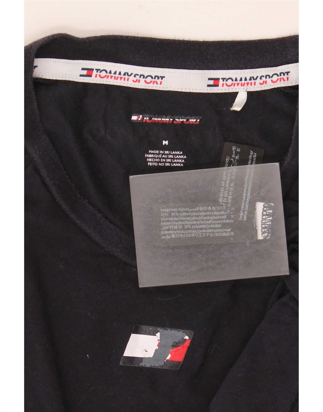 Camiseta masculina Tommy Hilfiger Top médio algodão azul marinho