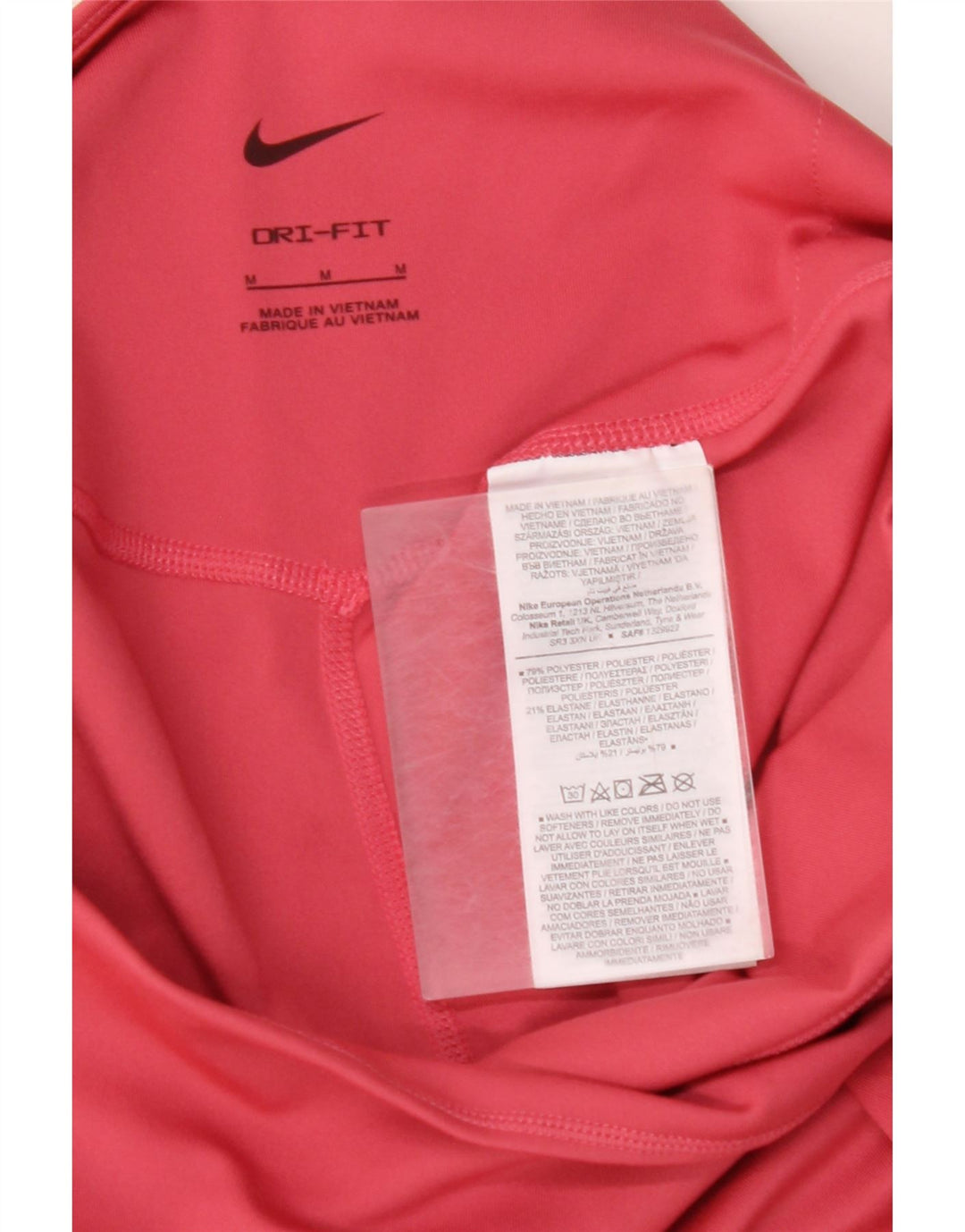 Shorts esportivos femininos NIKE Dri Fit UK 12 médio rosa poliéster
