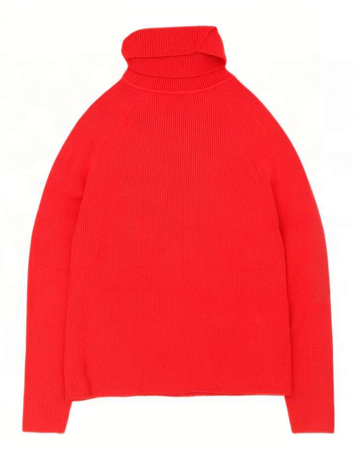 Suéter feminino Marks & Spencer com gola redonda e viscose vermelha pequena Reino Unido 10