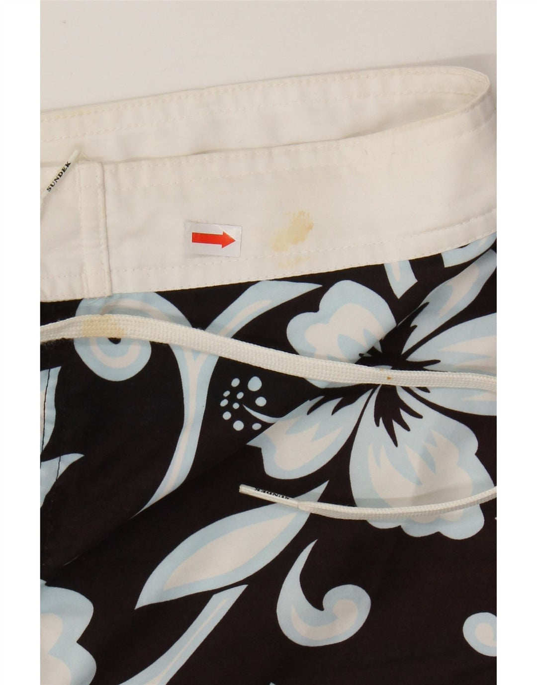 Shorts de natação masculino SUNDEK grande poliéster floral preto
