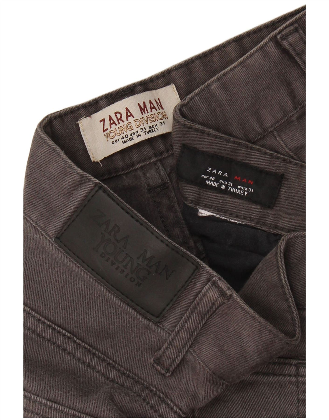 Calça casual reta masculina ZARA EU 40 médio W31 L31 cinza