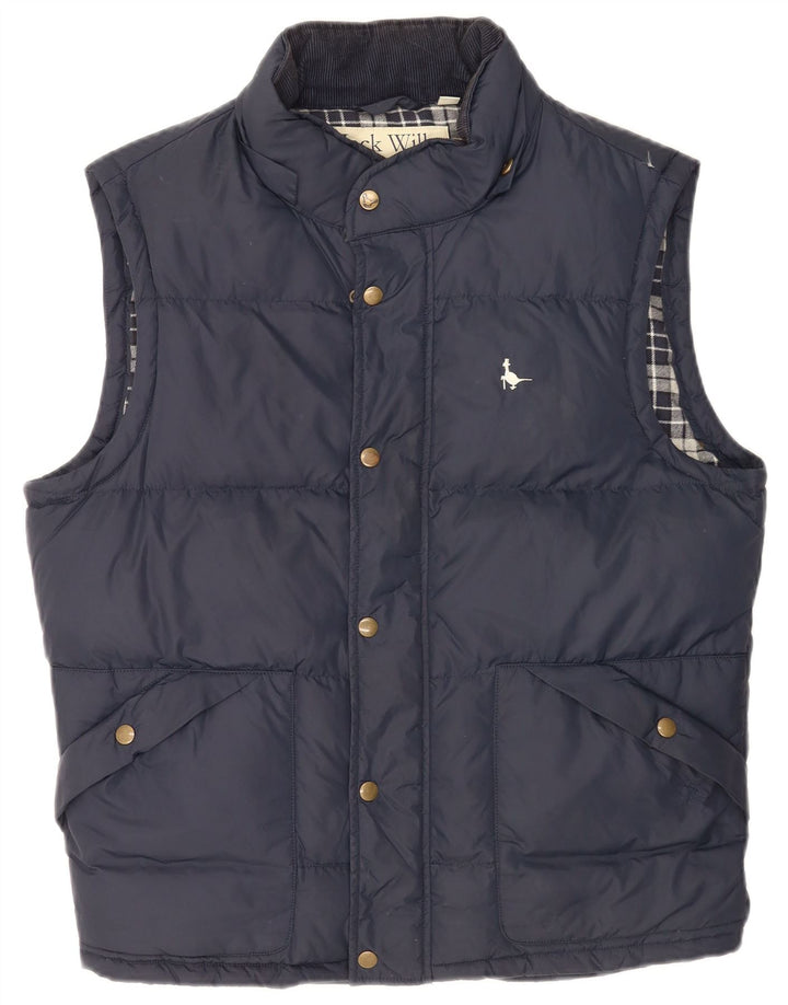 Colete acolchoado masculino Jack Wills UK 38 nylon azul marinho médio