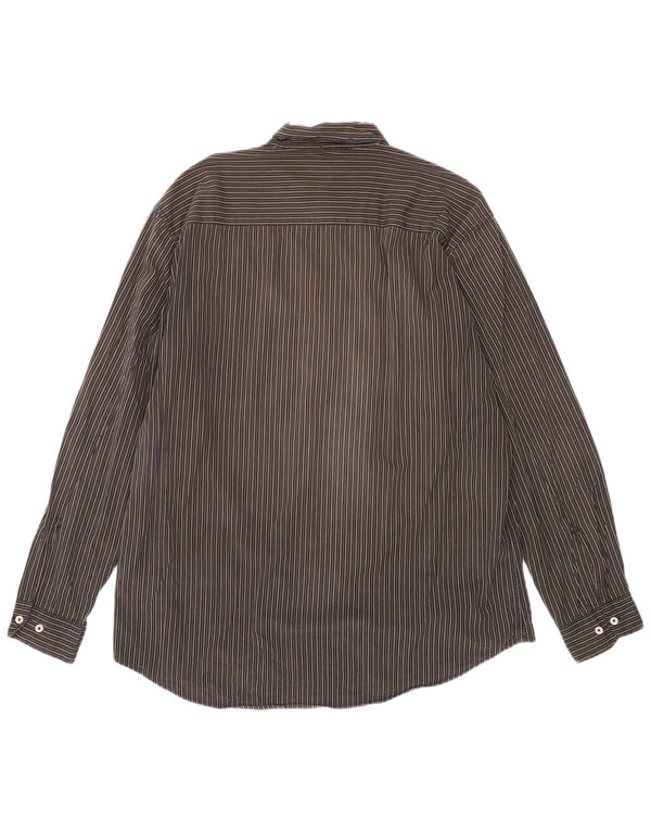 Camisa masculina Marlboro Classics 2XL algodão listrado preto