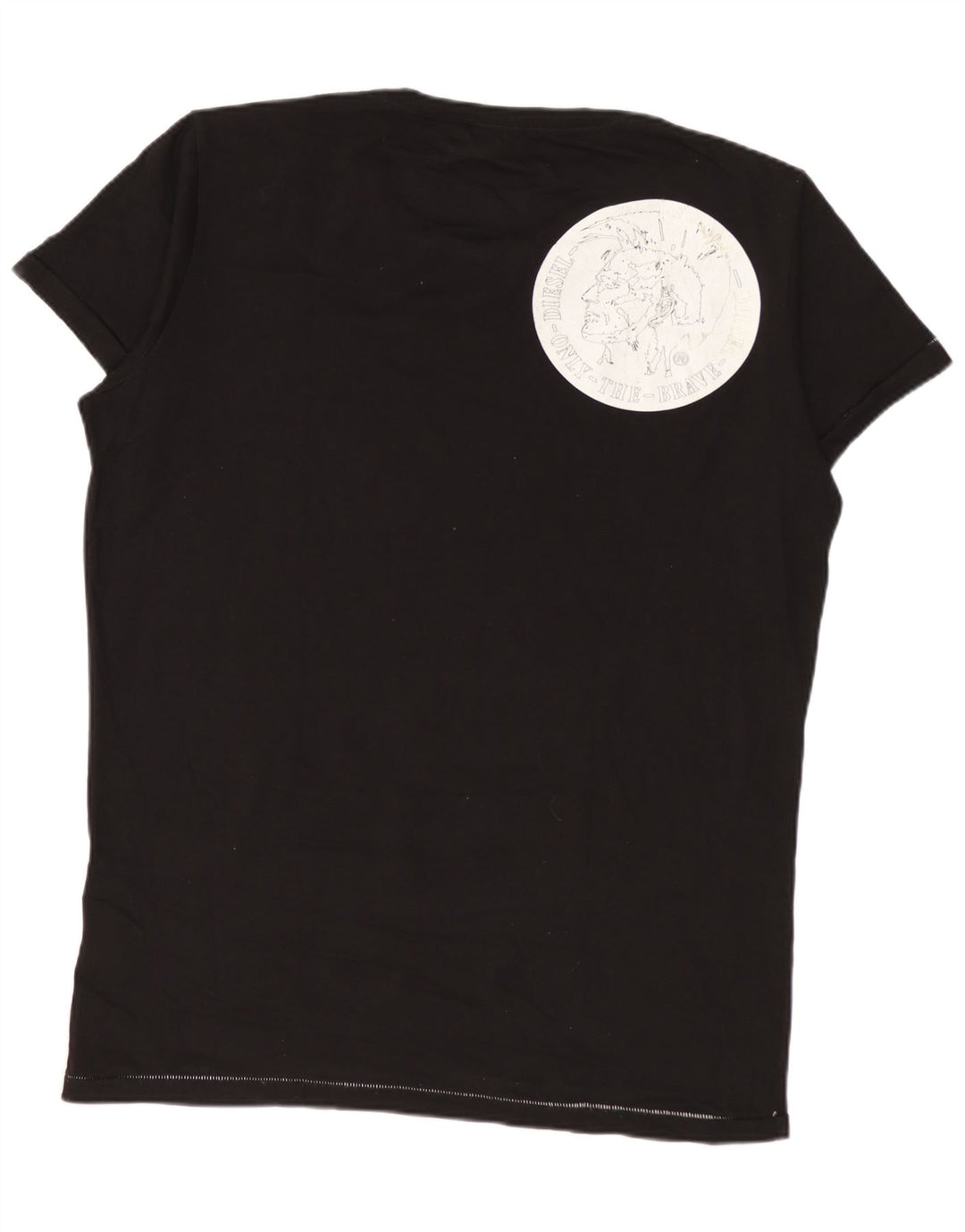 Camiseta gráfica masculina DIESEL Top médio de bolinhas pretas de algodão