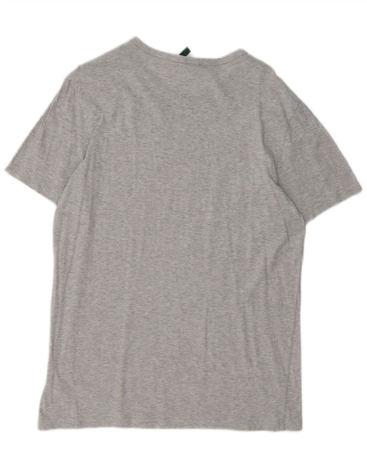 Camiseta gráfica masculina G-STAR Top algodão manchado cinza médio