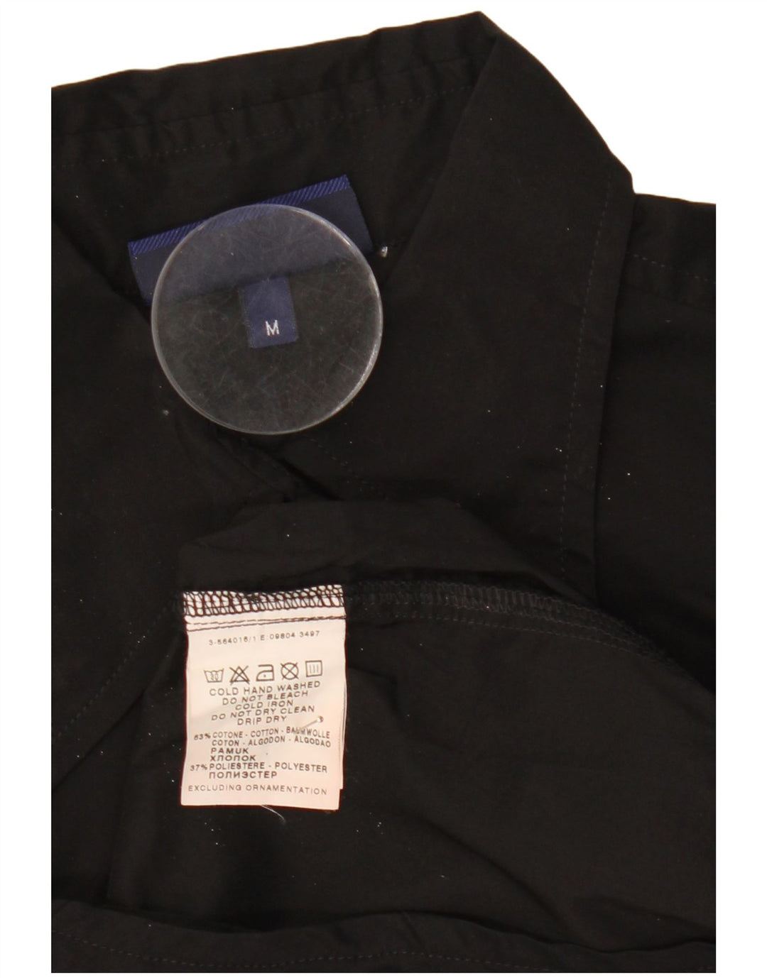 Macacão feminino Trussardi de manga comprida UK 12 algodão preto médio