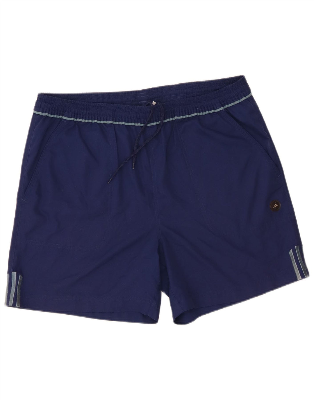 Shorts de natação masculino Adidas grande poliéster azul marinho