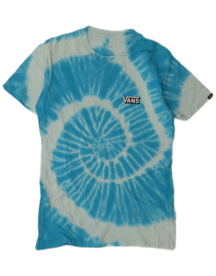 Vans Camiseta Masculina Top Pequeno Azul Tie Dye Algodão