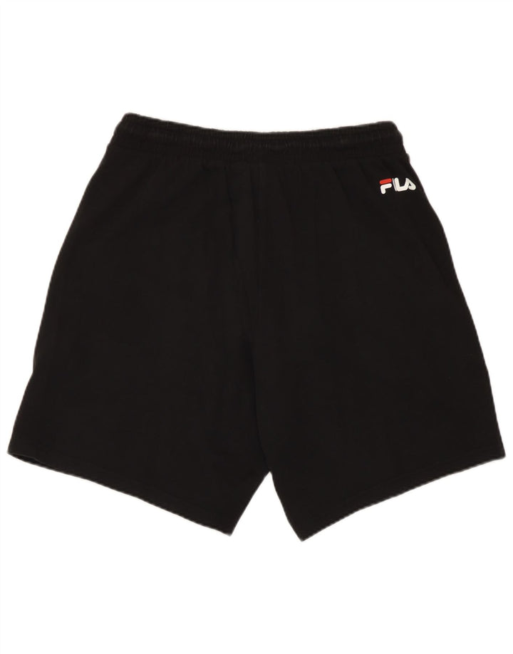Fila Mens Graphic Sport Shorts Pequeno Algodão Preto