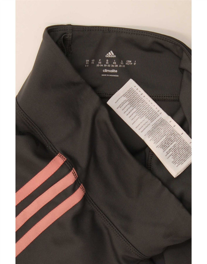 Leggings Adidas Climalite Feminina UK 4/6 XS Cinza Poliéster