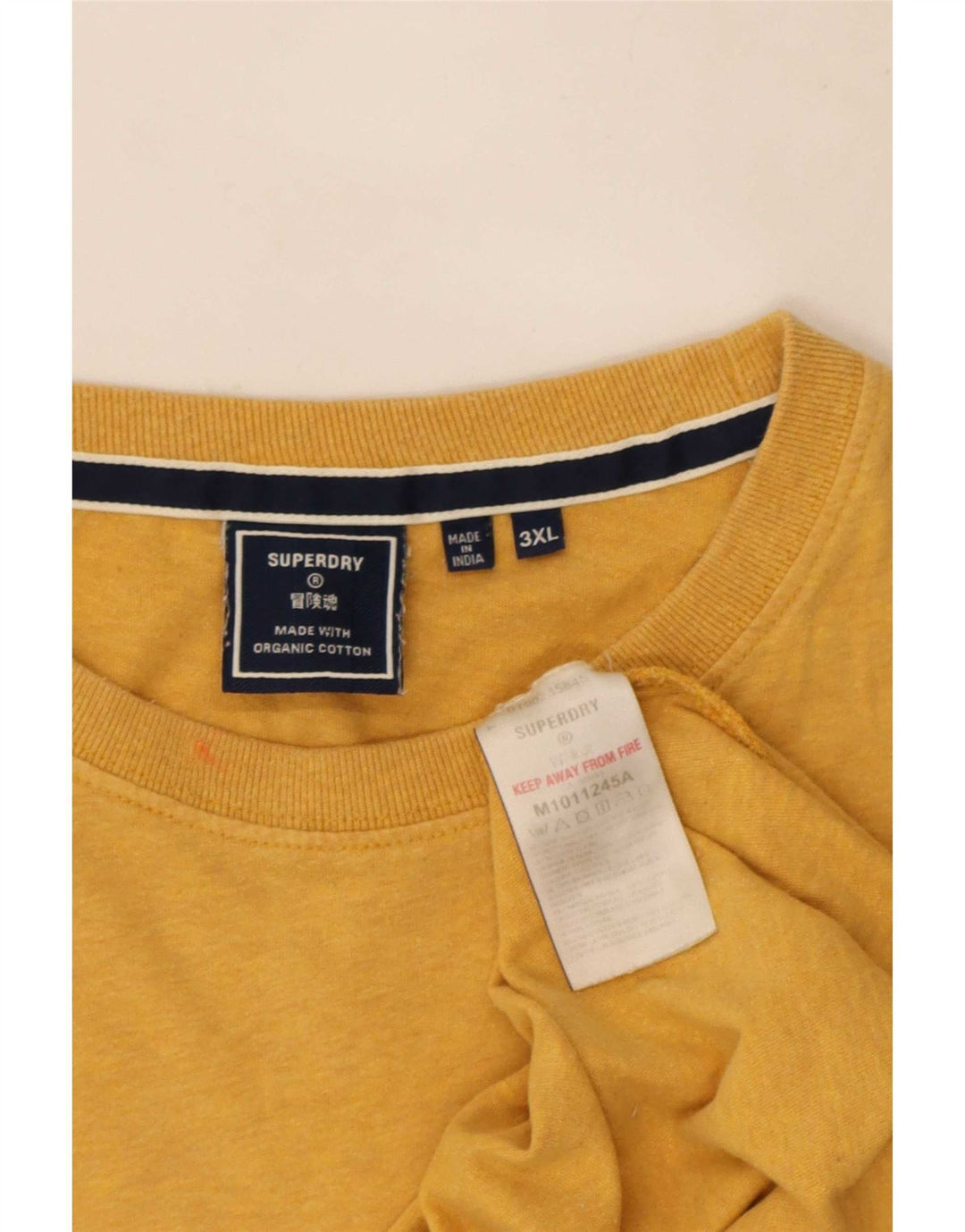 Camiseta masculina Superdry Top 3XL algodão amarelo