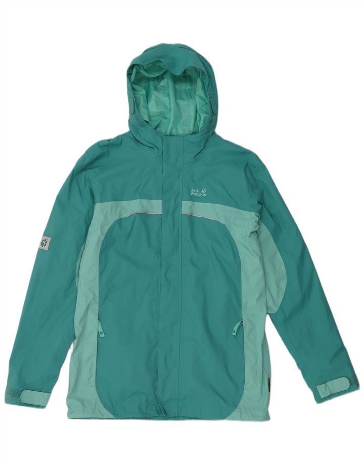 Jaqueta corta-vento JACK WOLFSKIN para meninos 13-14 anos turquesa Colourblock