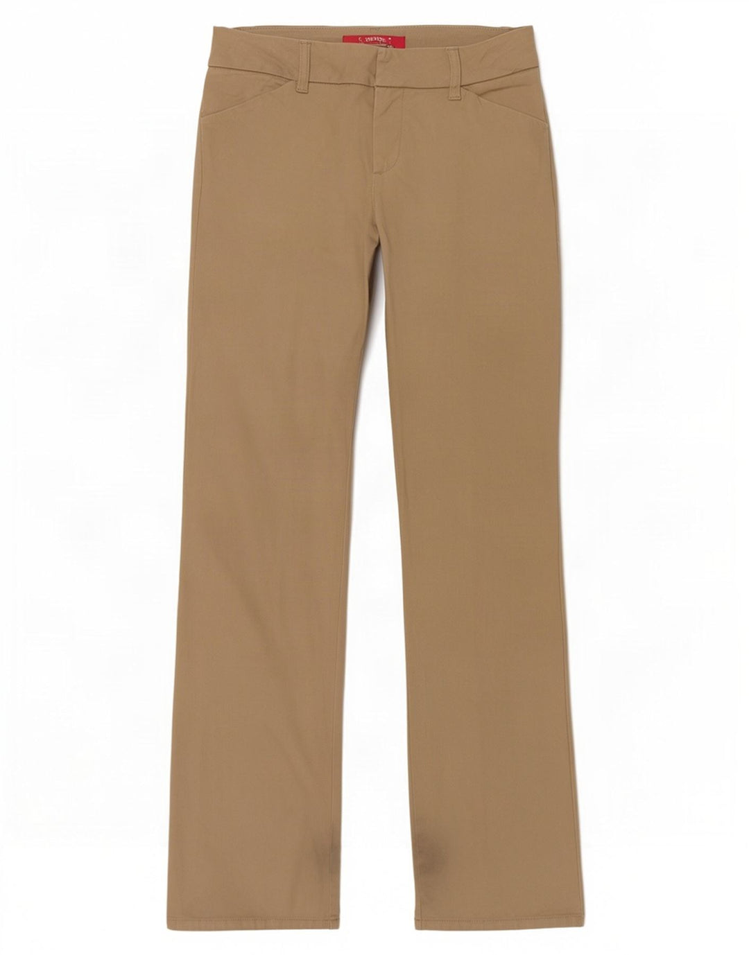 Calça feminina Dickies Bootcut casual US 7 médio W30 L31 algodão bege
