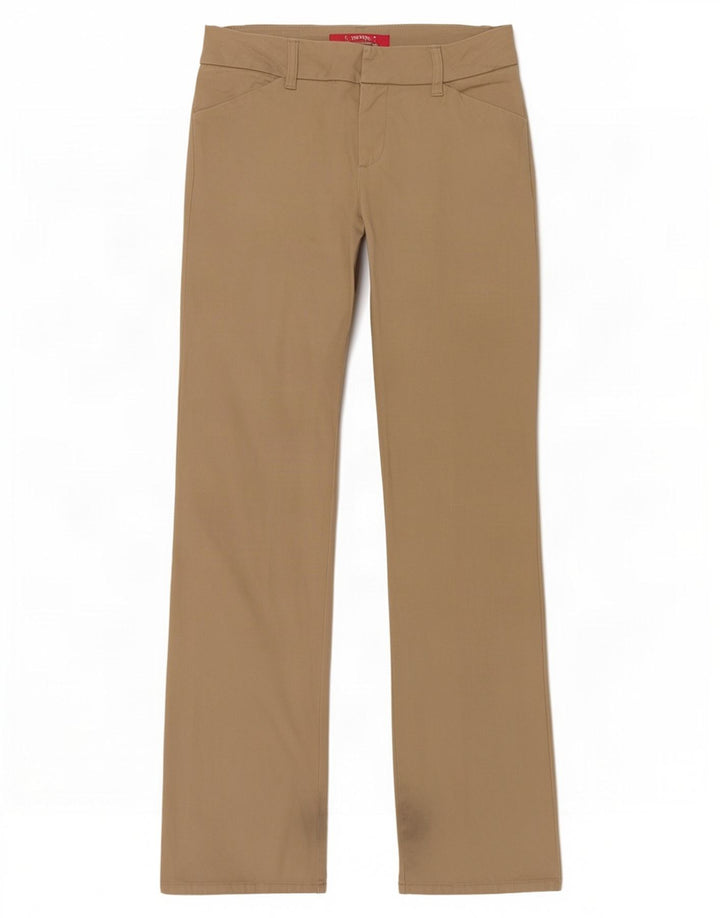 Calça feminina Dickies Bootcut casual US 7 médio W30 L31 algodão bege