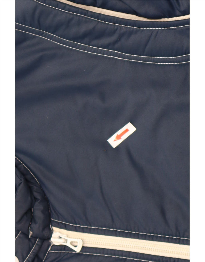 Jaqueta bomber masculina vintage IT 52 XL azul marinho colorblock