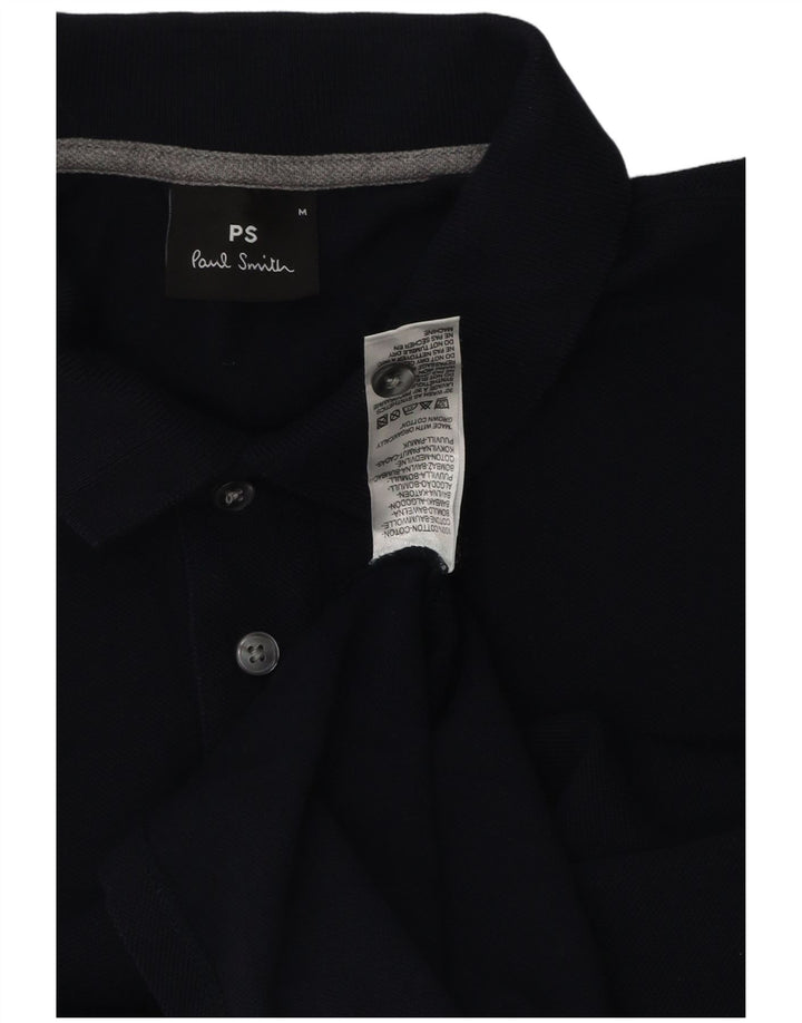 Camisa polo masculina Paul Smith de algodão azul marinho médio