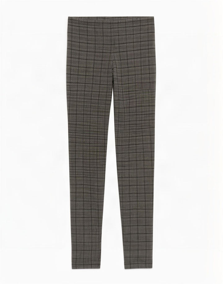 Zara Leggings Mulher UK 14 Médio Preto Houndstooth