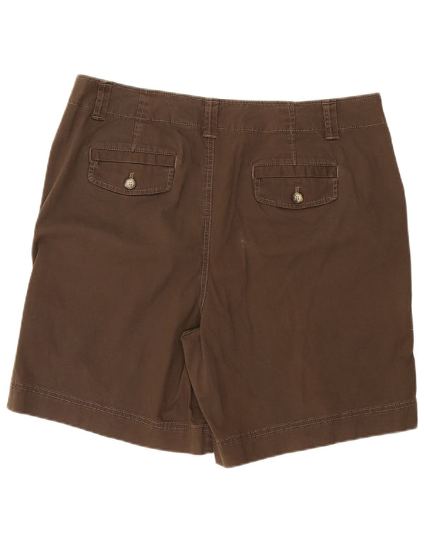 Eddie Bauer Shorts feminino Mercer Fit Chino US 18 2XL W40 algodão marrom