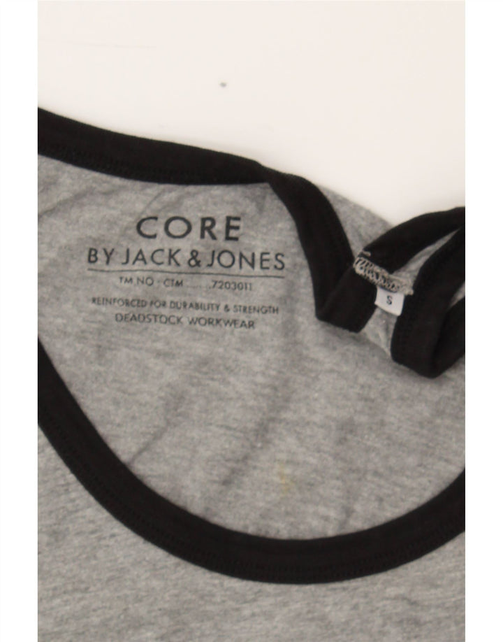 JACK & JONES Mens Graphic Vest Top Small Grey Cotton Vintage Jack & Jones and Second-Hand Jack & Jones from Messina Hembry 