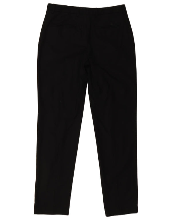 Calça feminina Marks & Spencer Autograph Suit UK 10 pequena W30 L30 preta