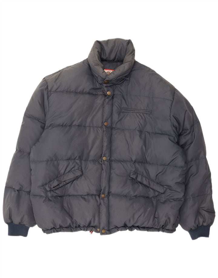 Jaqueta acolchoada masculina Replay UK 42 XL azul marinho