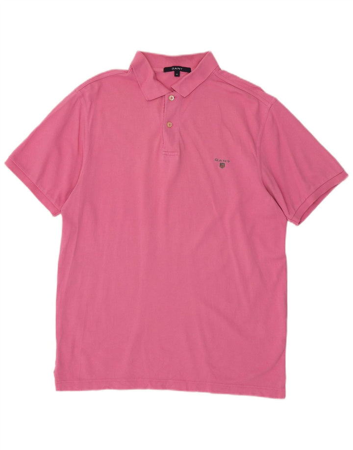 Camisa polo masculina Gant médio algodão rosa