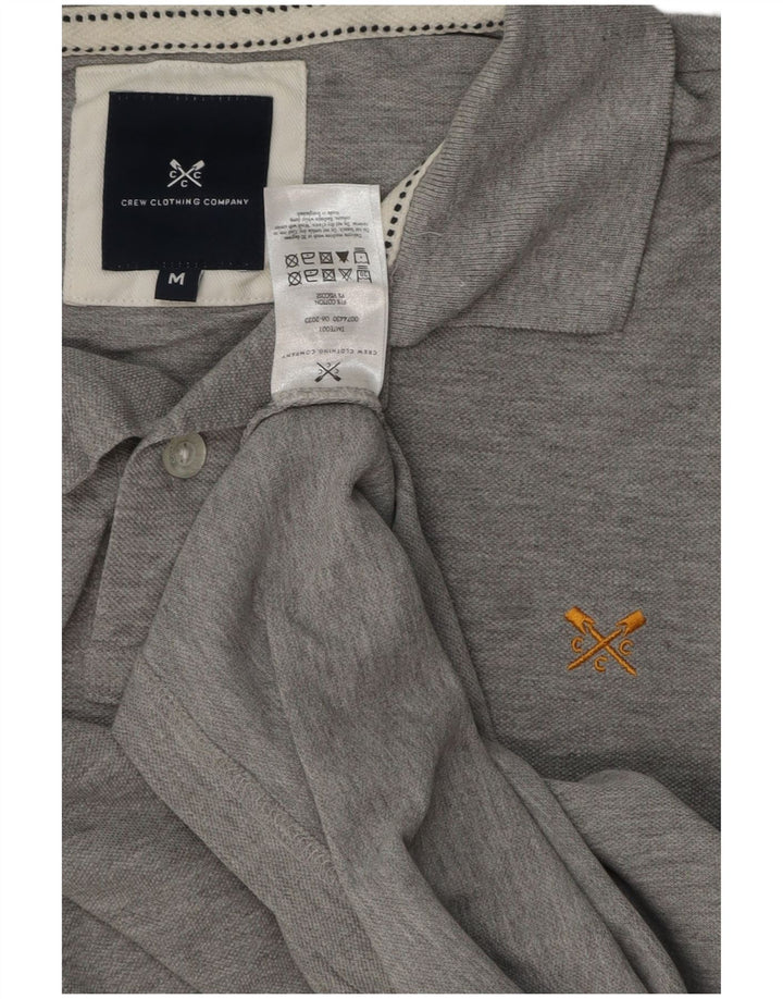 Camisa polo masculina Crew Clothing algodão cinza médio