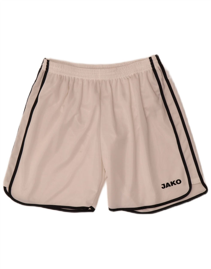 Jako Mens Sport Shorts Médio Poliéster Branco
