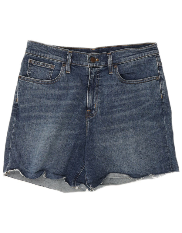 J. CREW Shorts jeans feminino W28 algodão azul médio