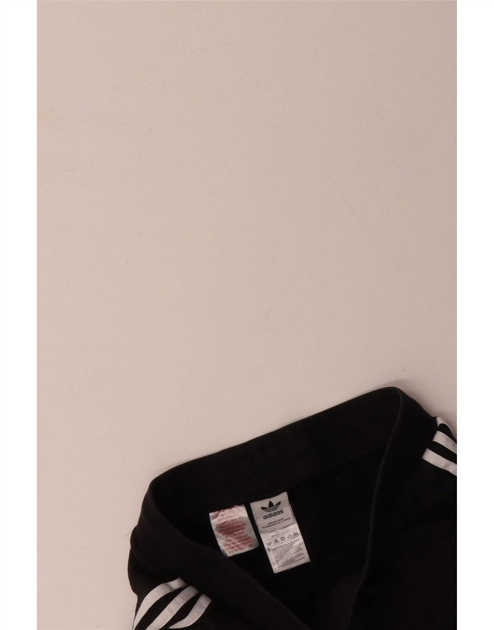 ADIDAS Womens Tracksuit Calças Joggers UK 12 Médio Algodão Preto